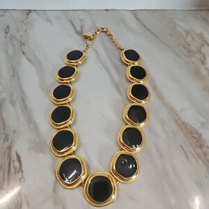 Chic Gold and Black Necklace
